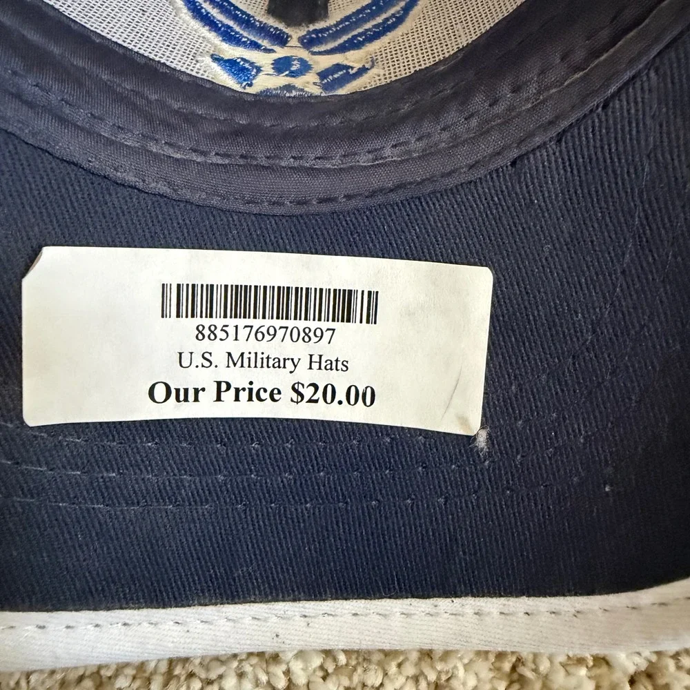 US Air Force Navy Blue Adjustable Baseball‎ Cap Hat Embroidered Wing Logo